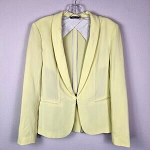 Rag & Bone Tuxedo Blazer Jacket Womens 2 XS Crepe Yellow Formal Career Coastal